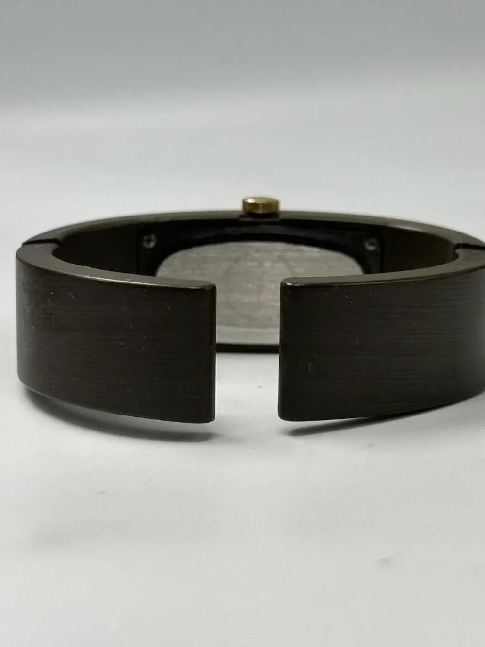 Cocopan Wooden Watch Women Brown Studded Cuff Band New Battery 7 Inch